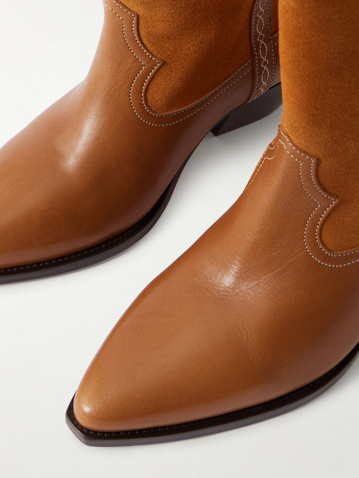 Duerto Embroidered Suede And Ankle Boots