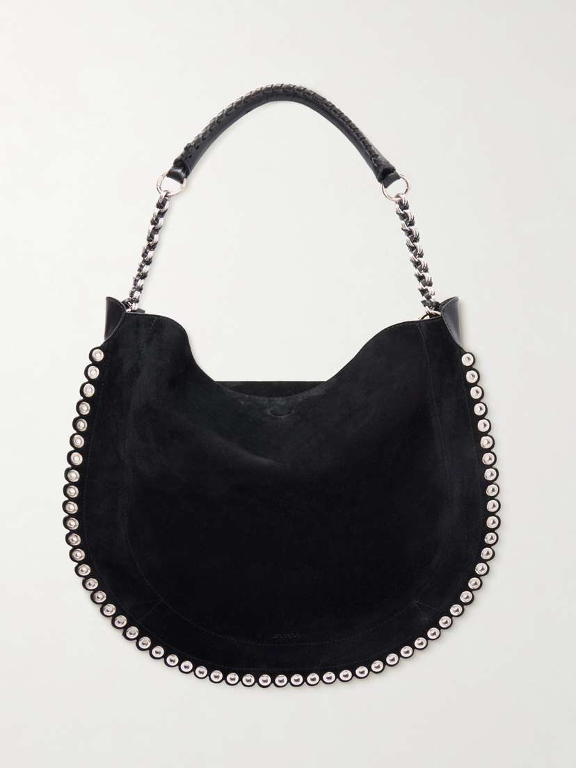 Isabel Marant Oskan Eyelet-embellished Suede Shoulder Bag