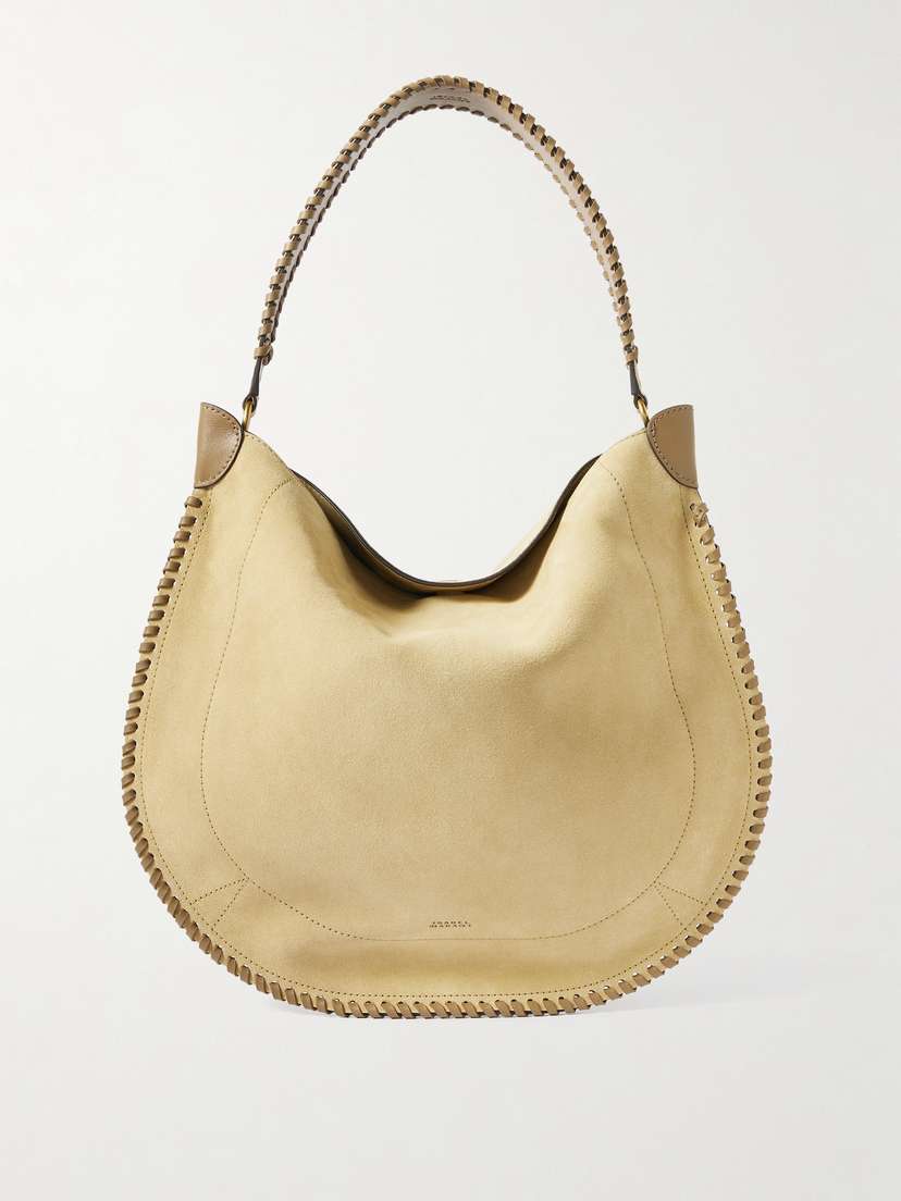 Isabel Marant Oskan Braided Leather-trimmed Suede Tote