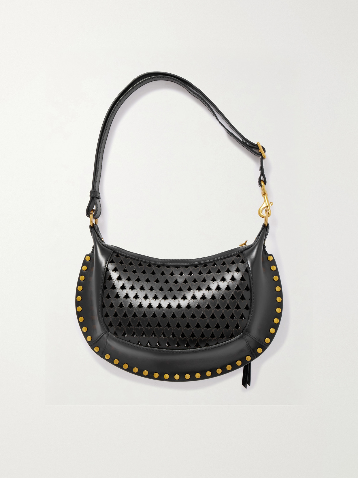 Oskan Moon Studded Laser-Cut Shoulder Bag