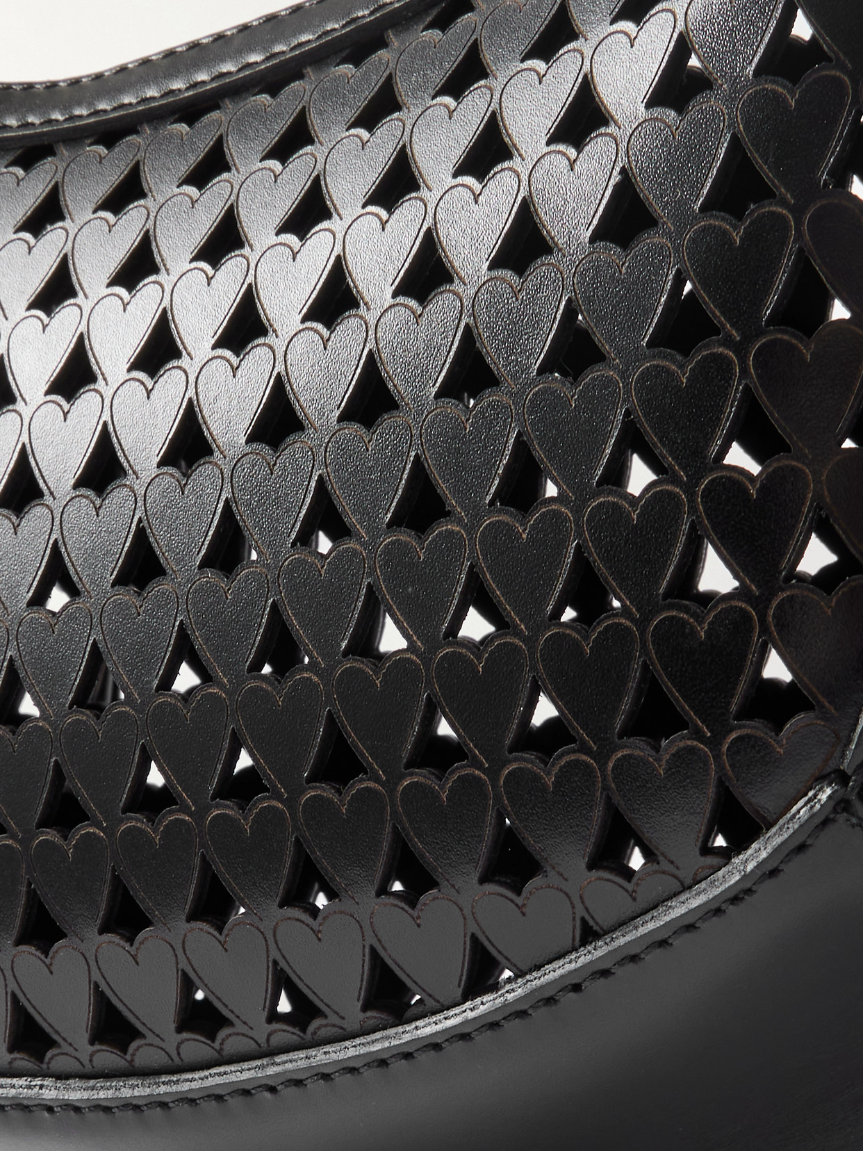 Oskan Moon Studded Laser-Cut Shoulder Bag