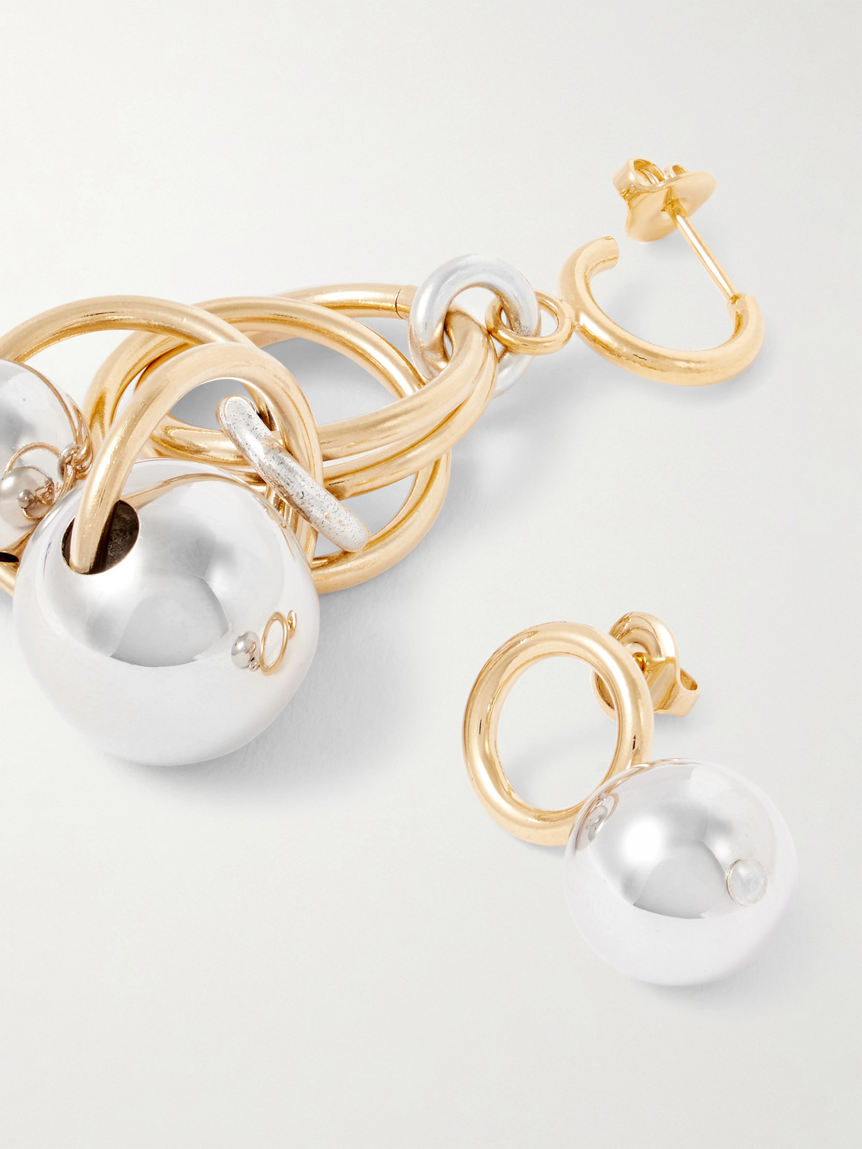 Isabel Marant Gold And Silver-tone Earrings In Gold