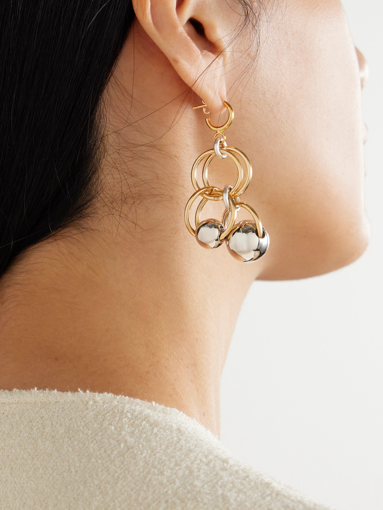 Isabel Marant Gold And Silver-tone Earrings In Gold