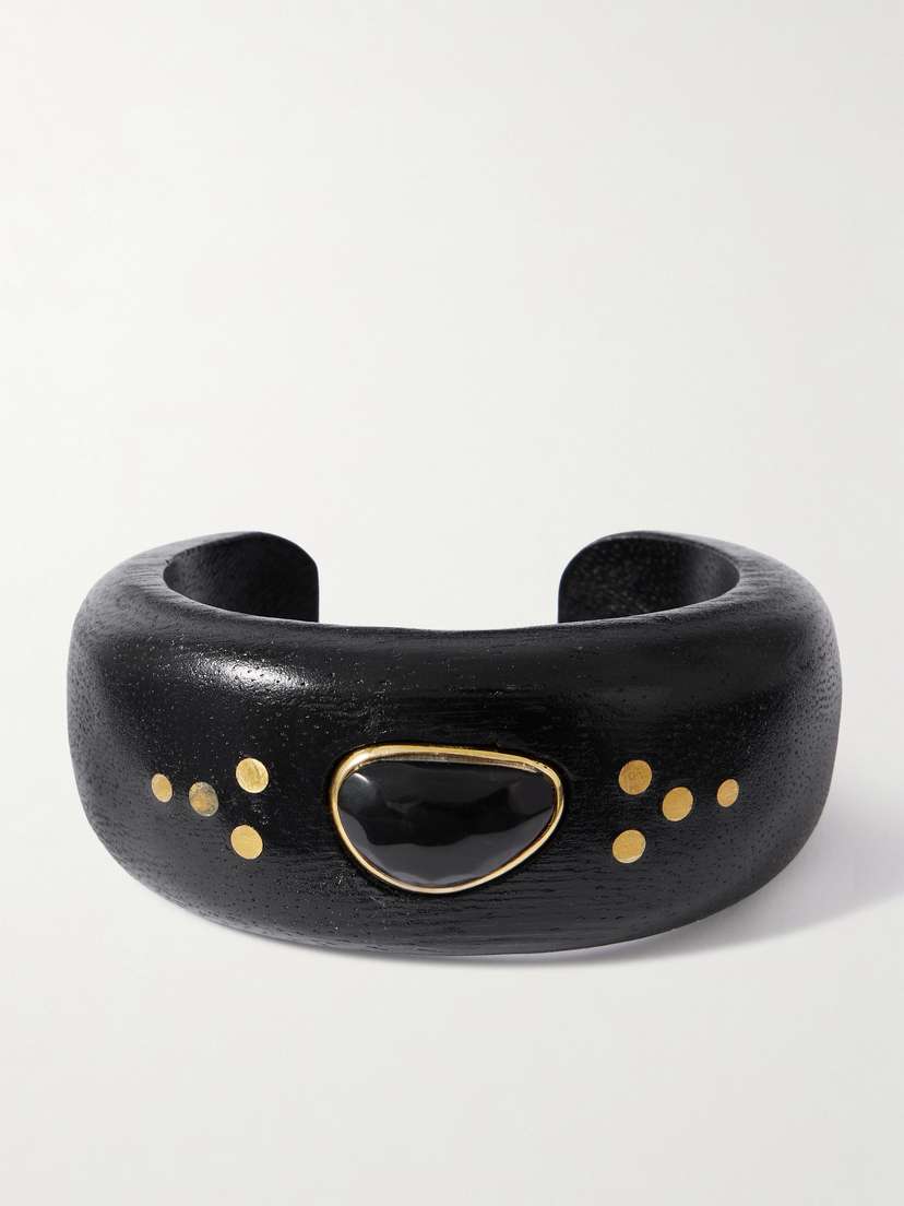 Isabel Marant Wood, Gold-tone And Bone Cuff