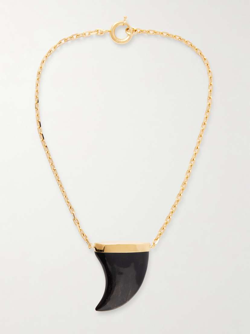 Isabel Marant Gold-tone Bone Pendant Necklace