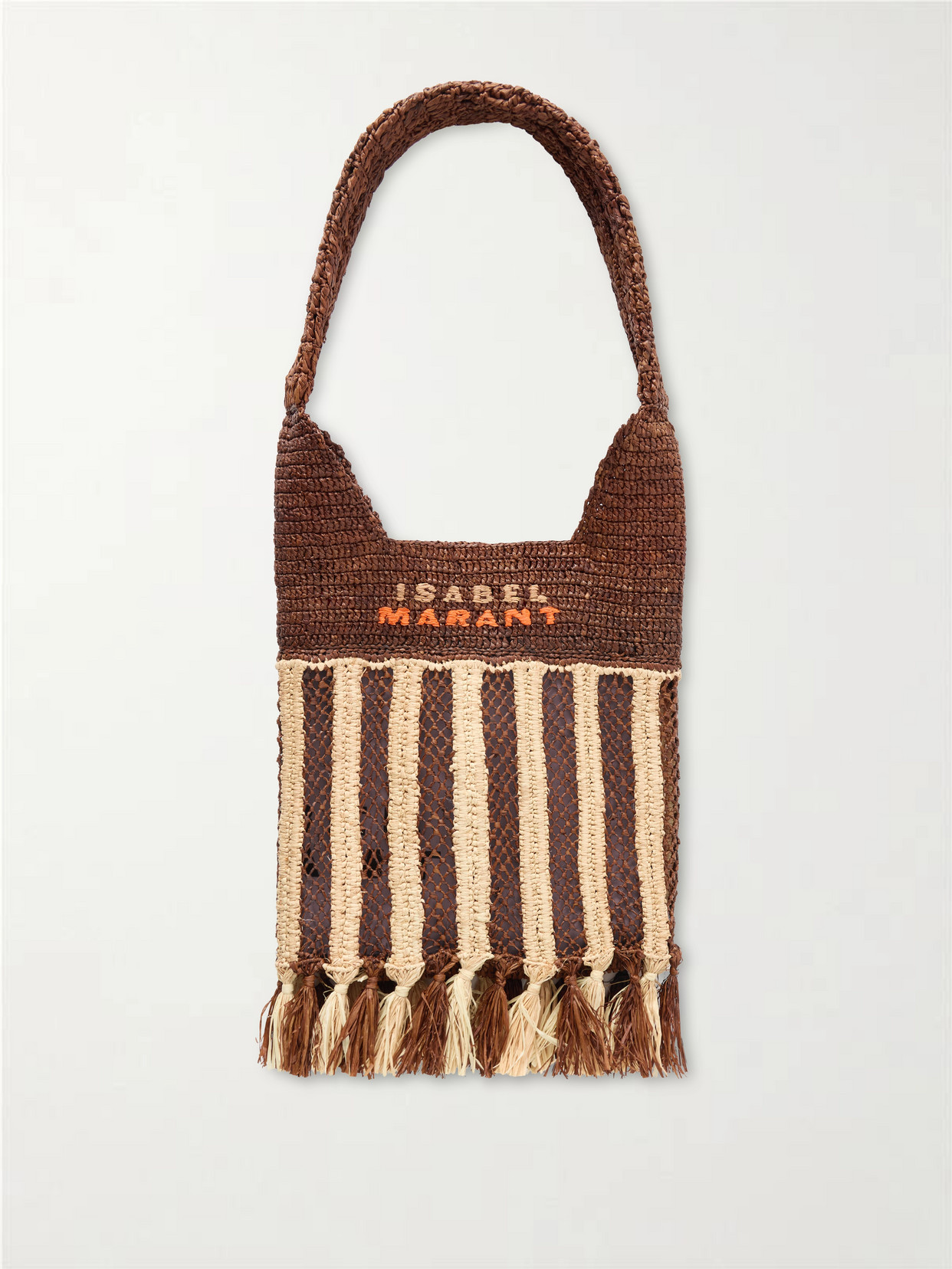 Isabel Marant Praia Raffia Tote Bag In Brown