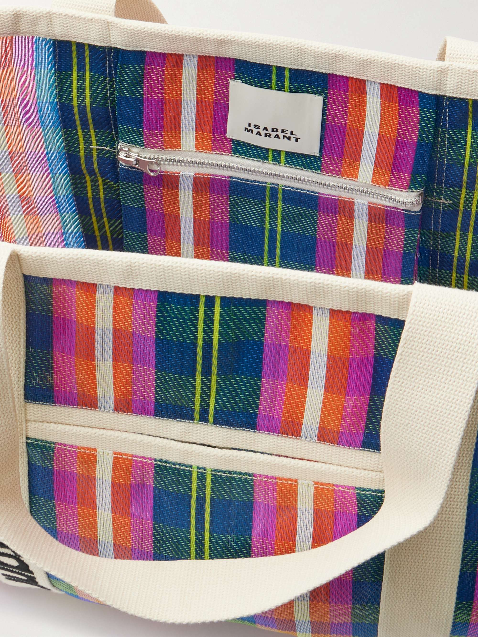 ISABEL MARANT Darwen striped canvas-trimmed nylon tote | NET-A-PORTER