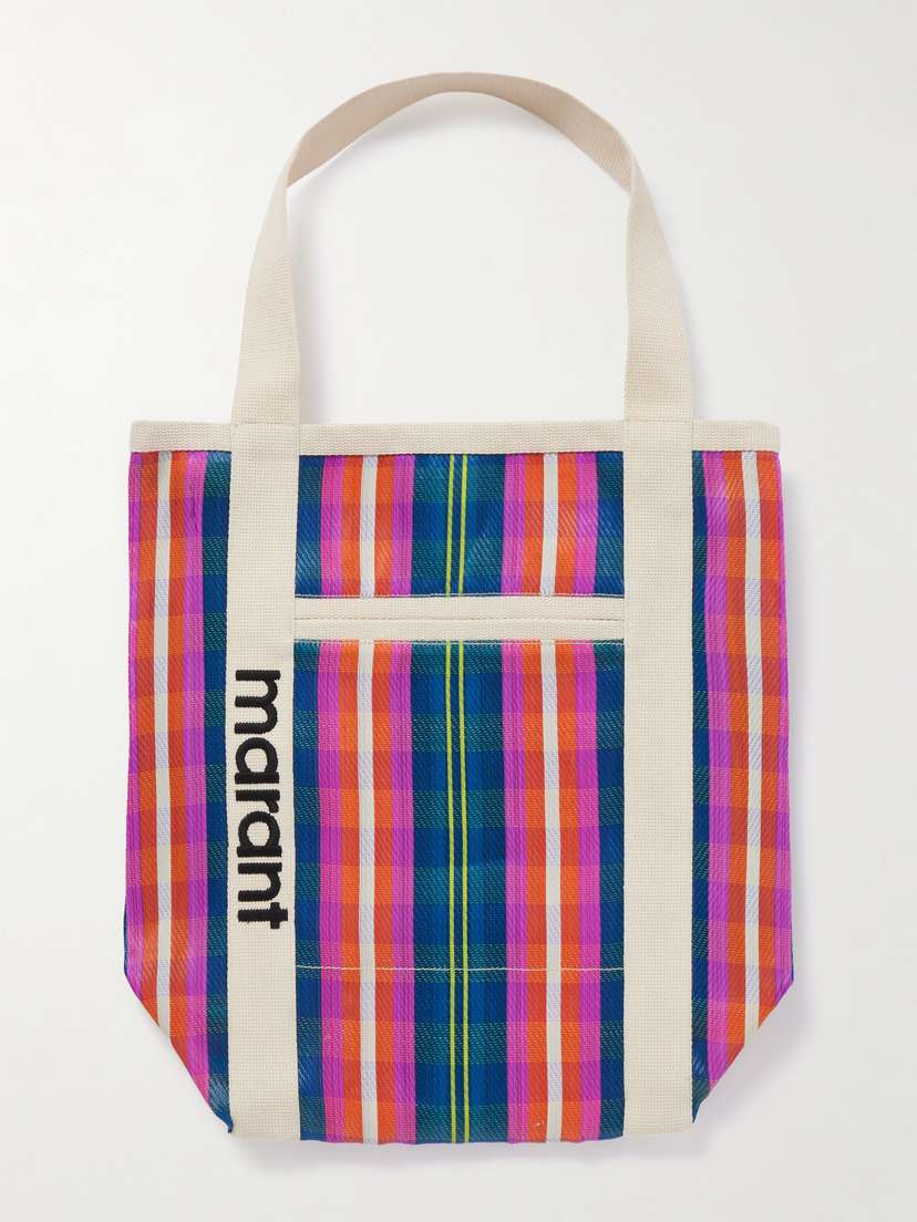 Isabel Marant Darwen Striped Canvas-trimmed Nylon Tote