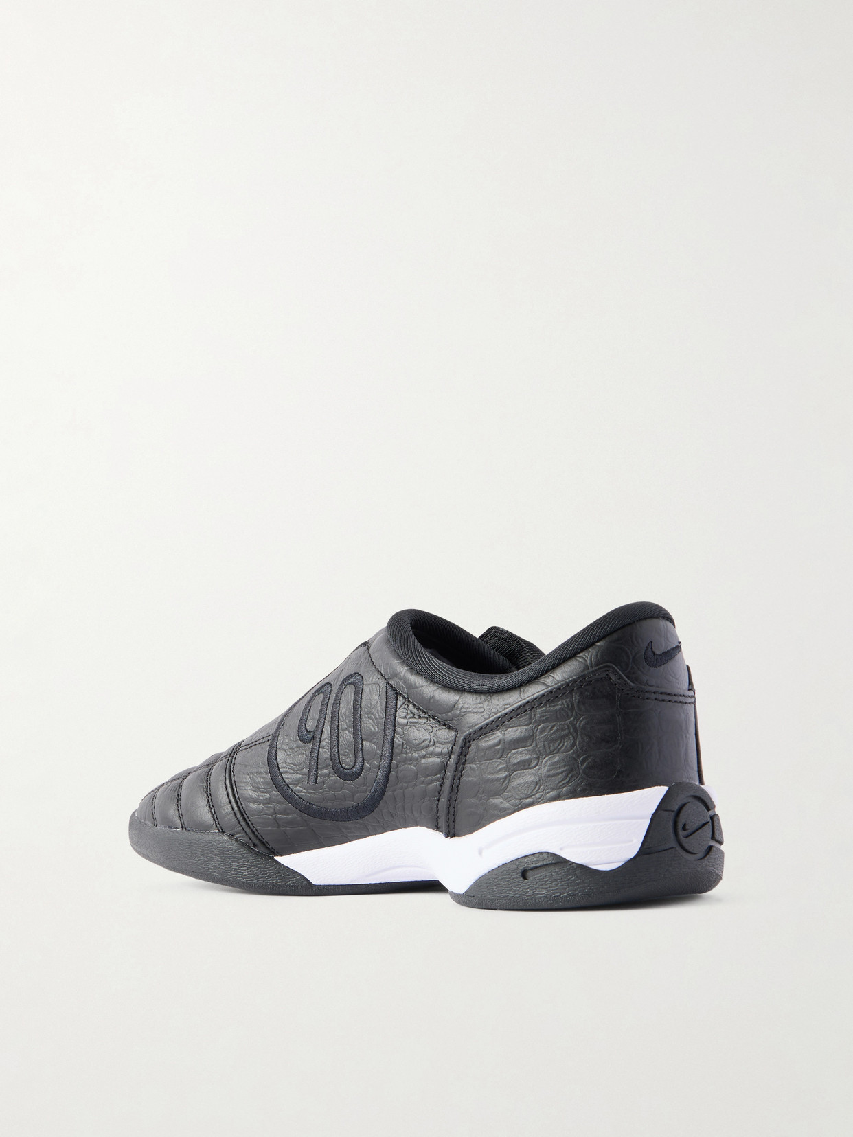 T90 Embroidered Croc-Effect Sneakers