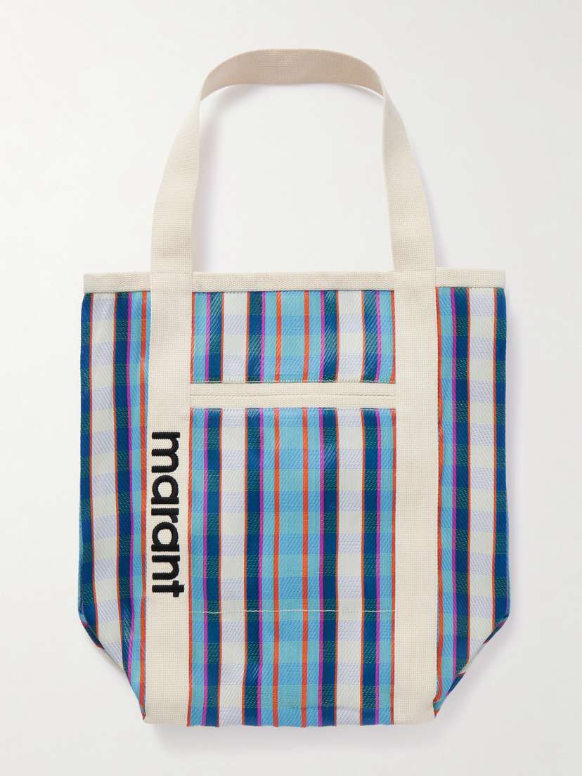 Isabel Marant Darwen Striped Canvas-trimmed Nylon Tote