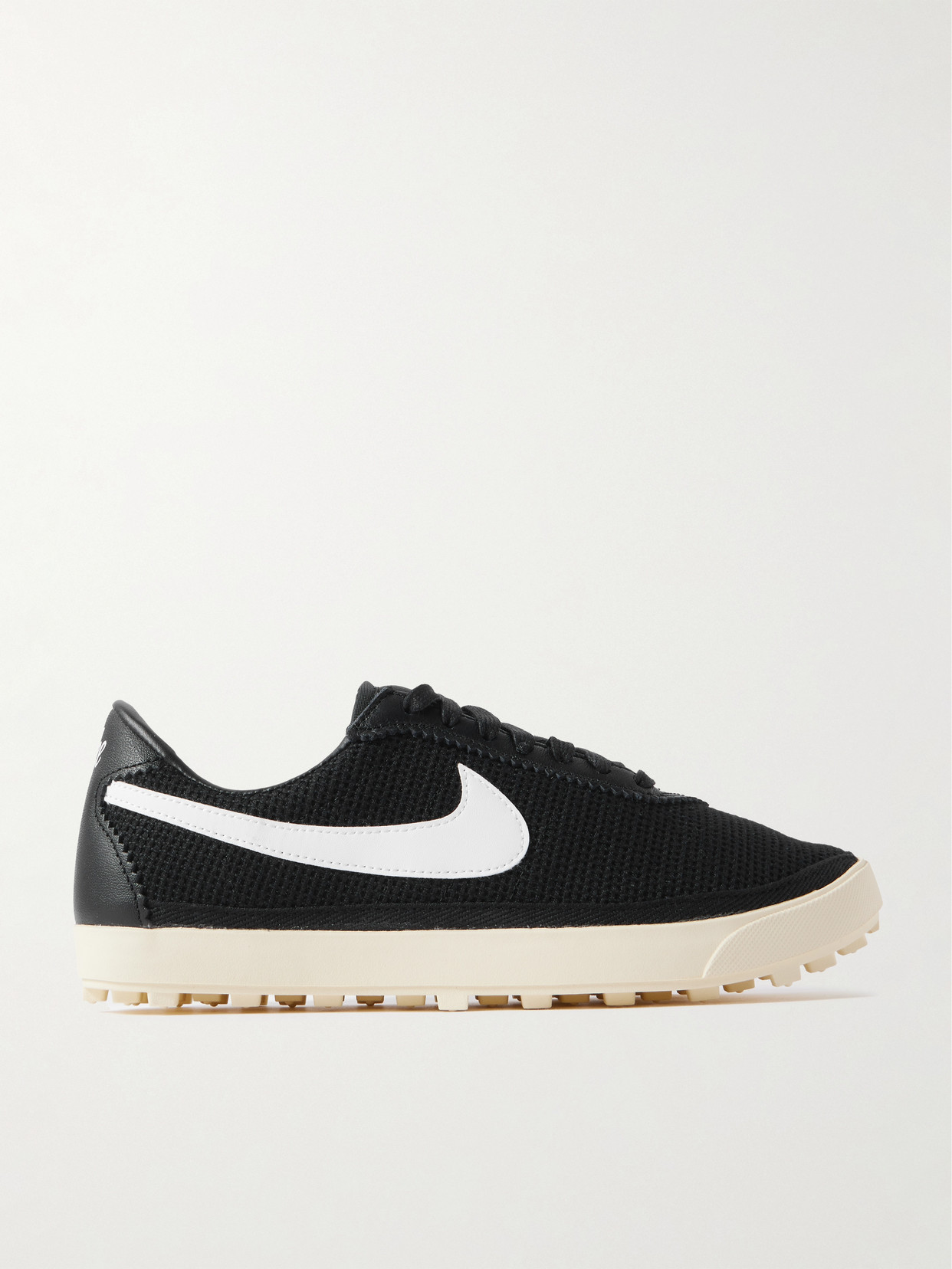 Nike - Astrograbber Leather-trimmed Mesh Sneakers - Black
