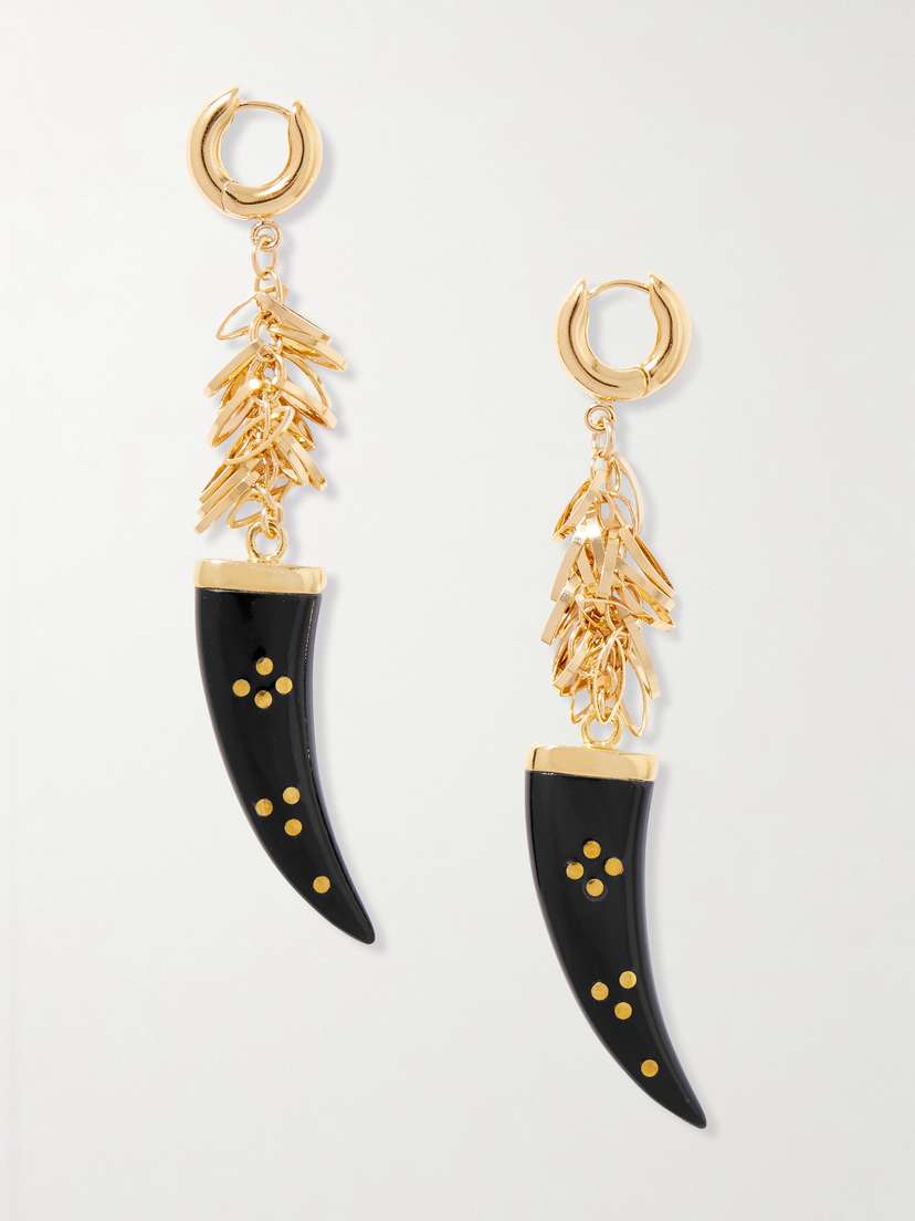Isabel Marant Gold-tone Horn Hoop Earrings