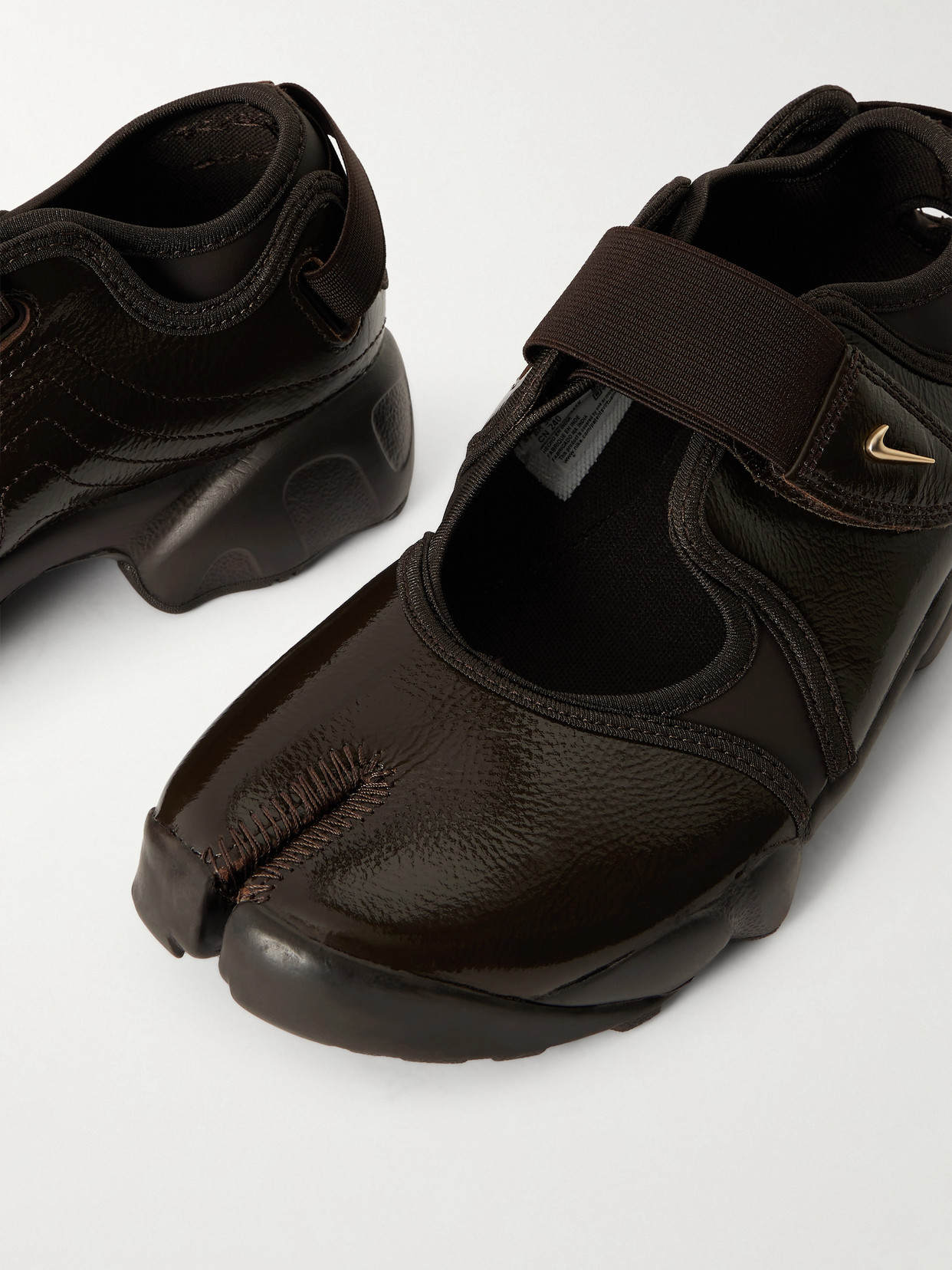 Air Rift Patent Leather Split-Toe Sneakers