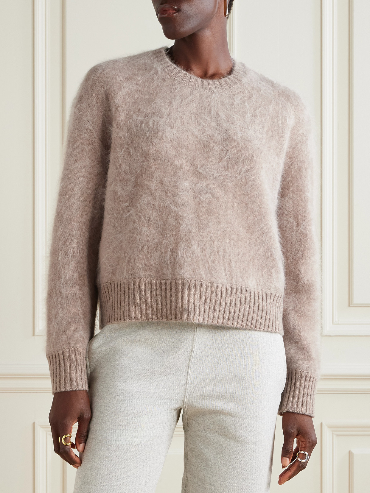 Halo Brushed-Cashmere Sweater
