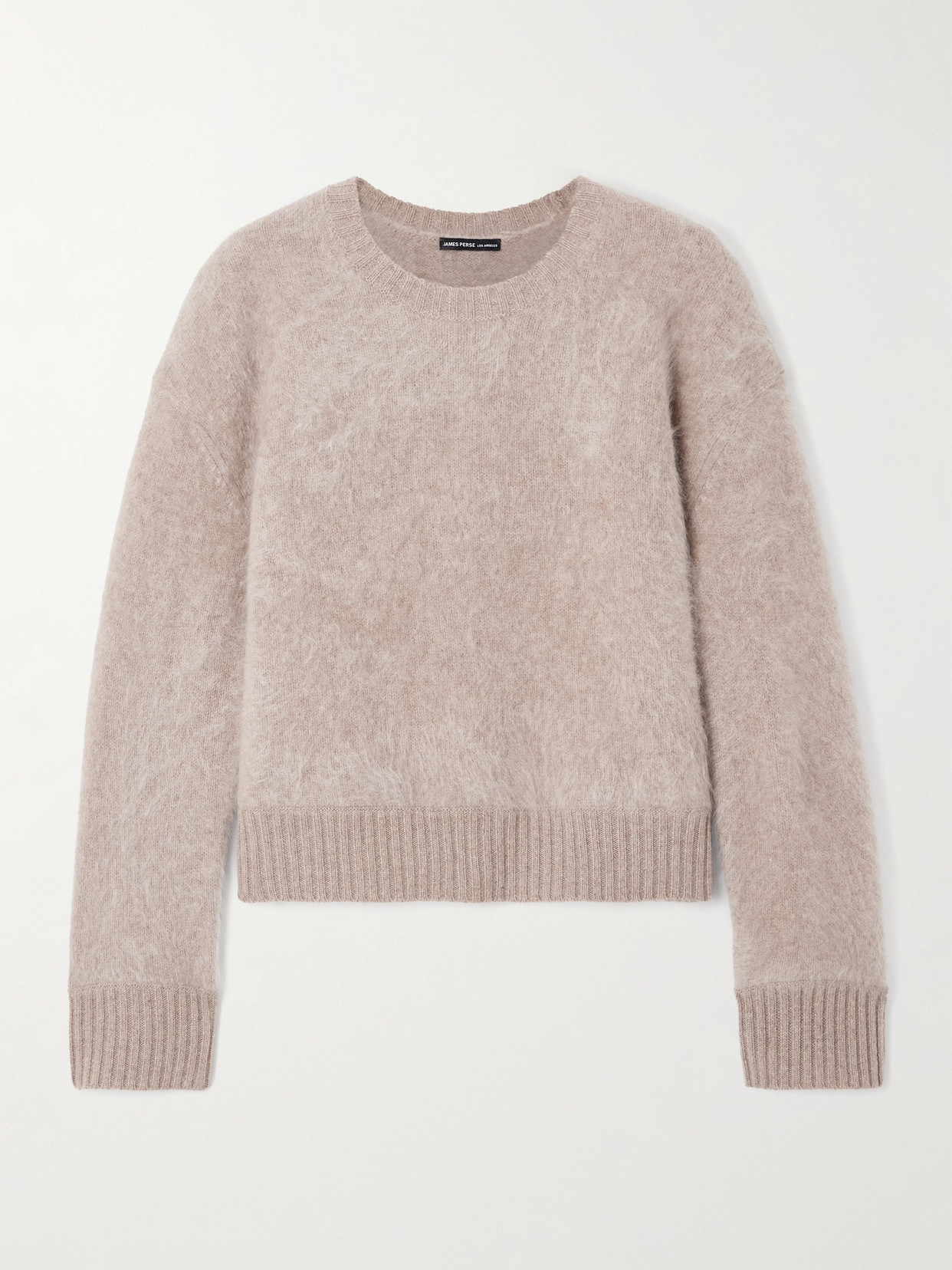 James Perse Halo Brushed-cashmere Sweater In Neutral
