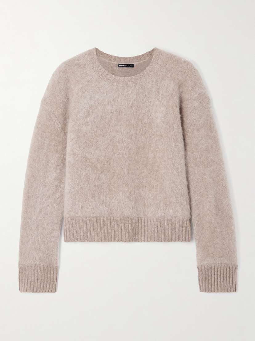 James Perse Halo Brushed-cashmere Sweater