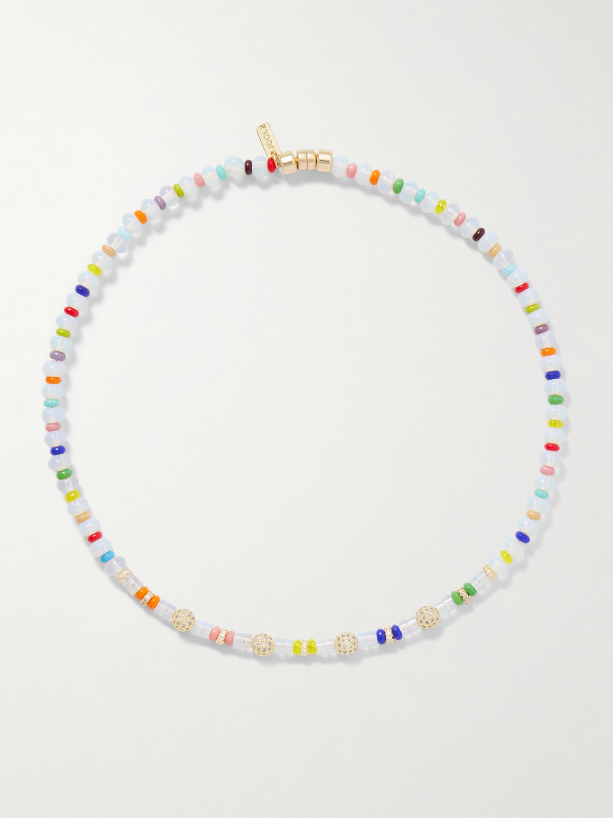 Martha Calvo Clarity Gold-tone, Glass, Opal And Crystal Necklace In Multi