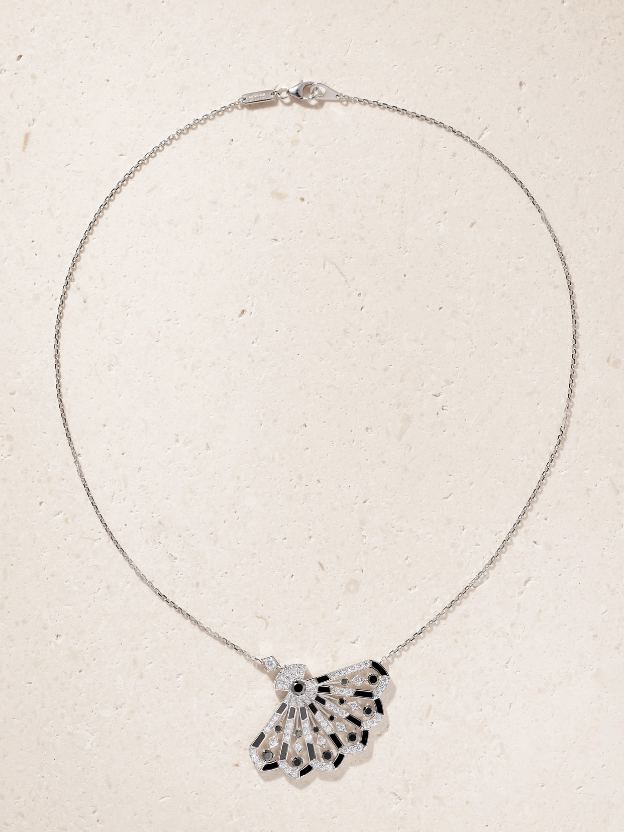 Garrard Fanfare Symphony 18-karat White Gold, Diamond And Spinel Necklace In Metallic