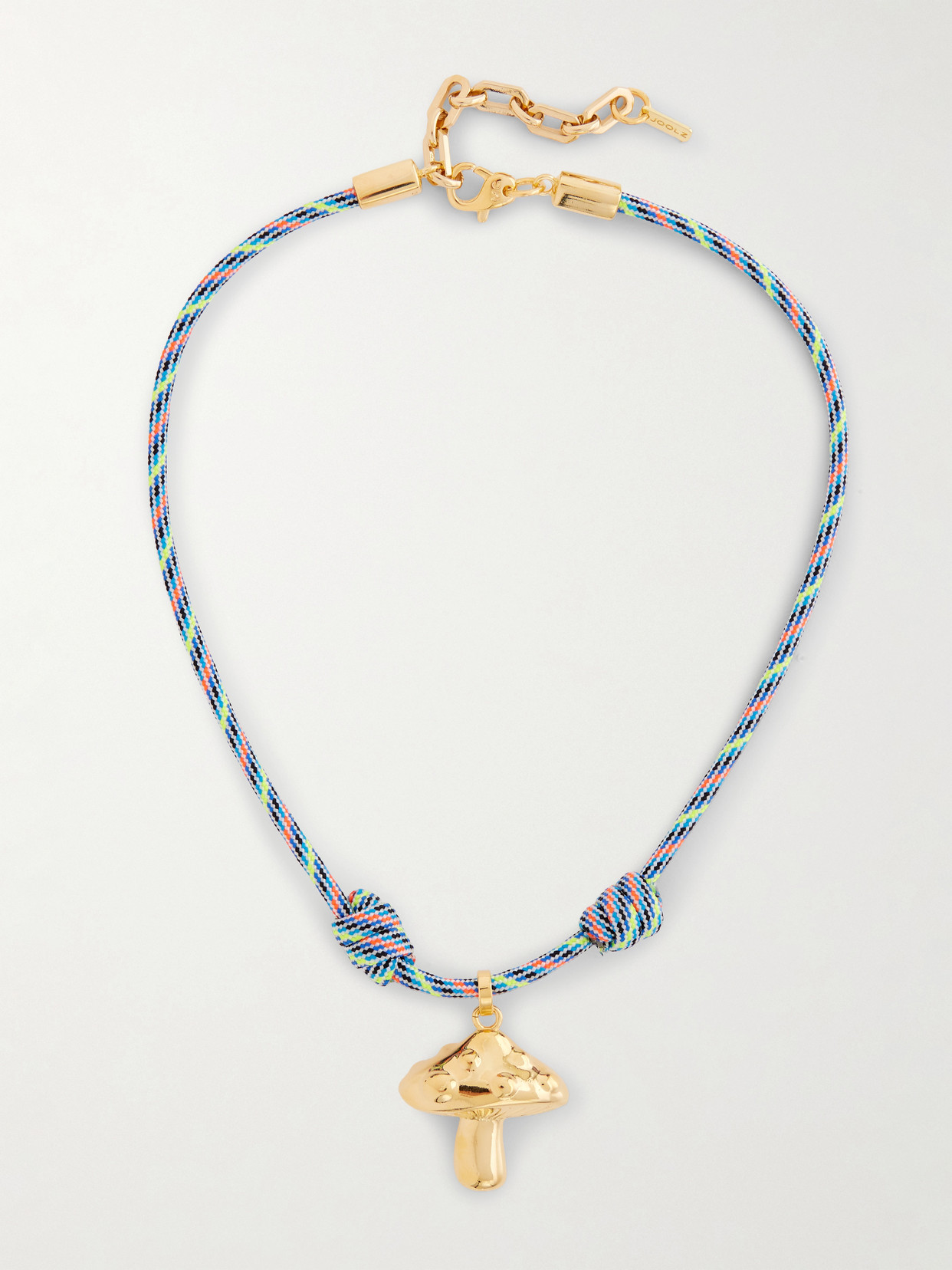 Martha Calvo Trippy Gold-plated Cord Necklace In Multi