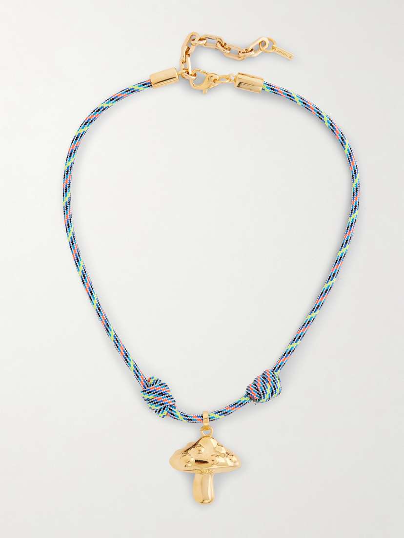 Martha Calvo Trippy Gold-plated Cord Necklace