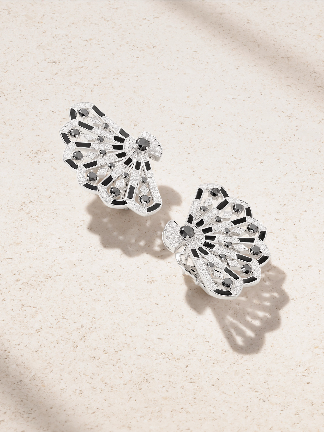 Garrard Fanfare Symphony 18-karat White Gold, Spinel And Diamond Earrings