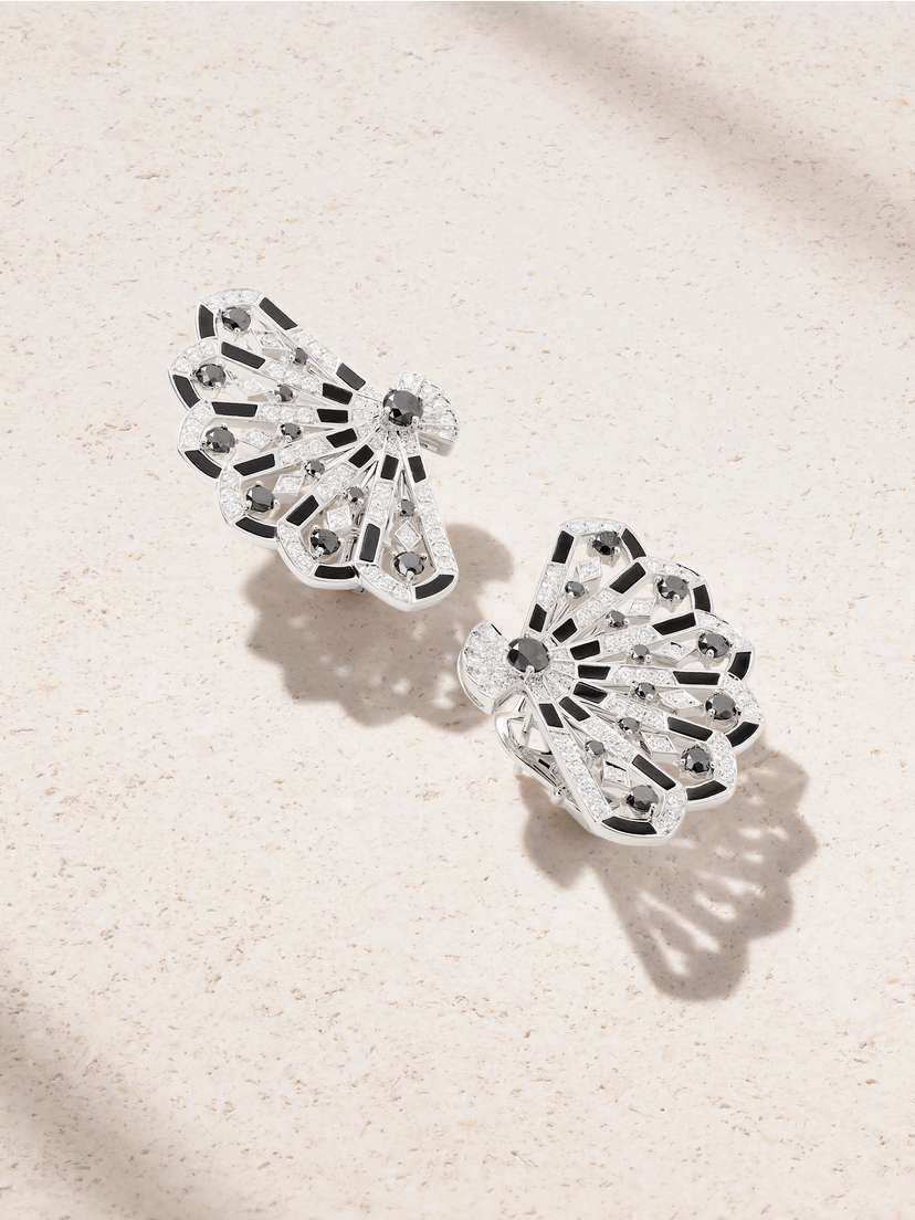 Garrard Fanfare Symphony 18-karat White Gold, Spinel And Diamond Earrings