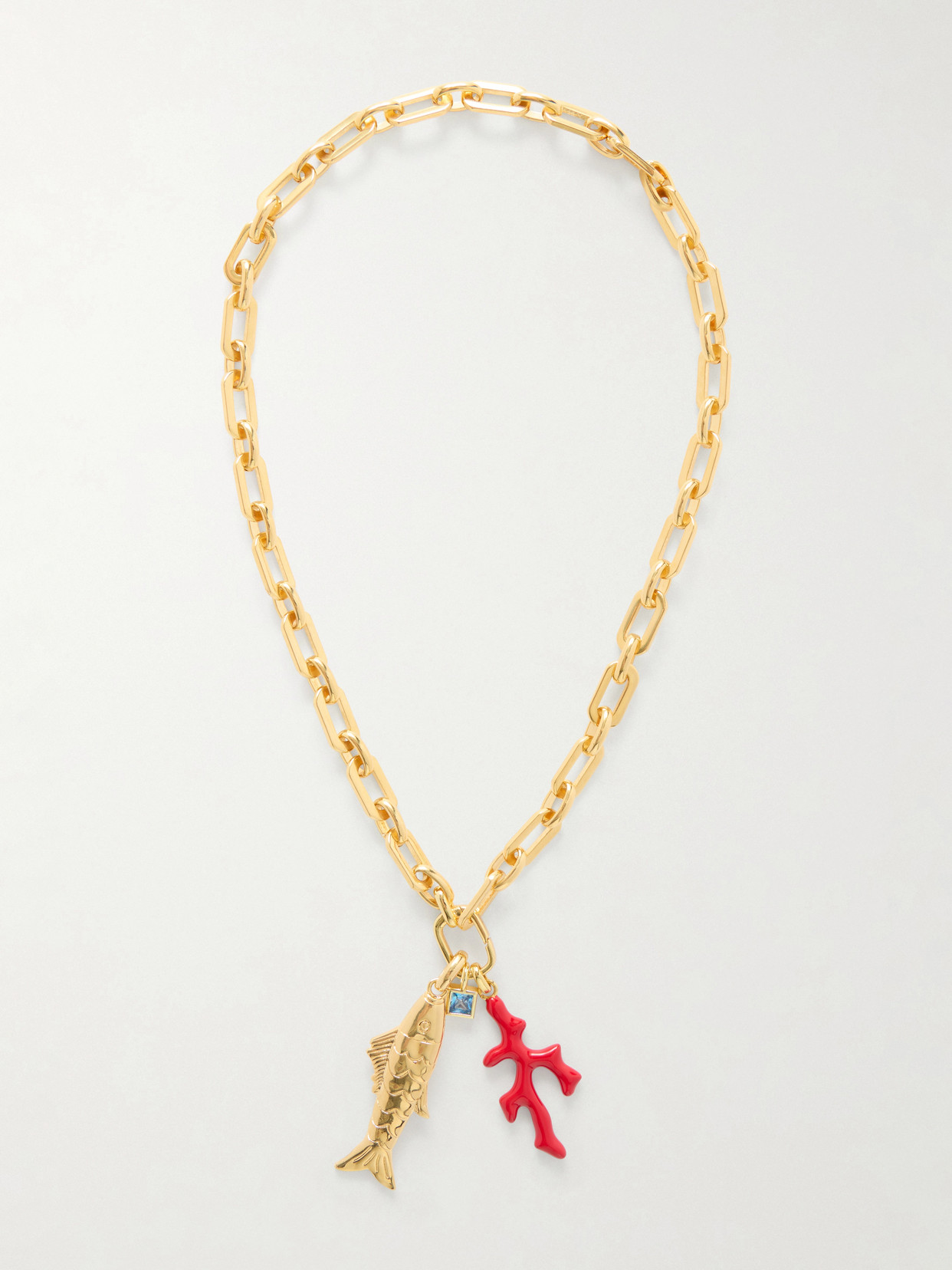 Martha Calvo Barrier Gold-plated Enamel And Pearl Necklace