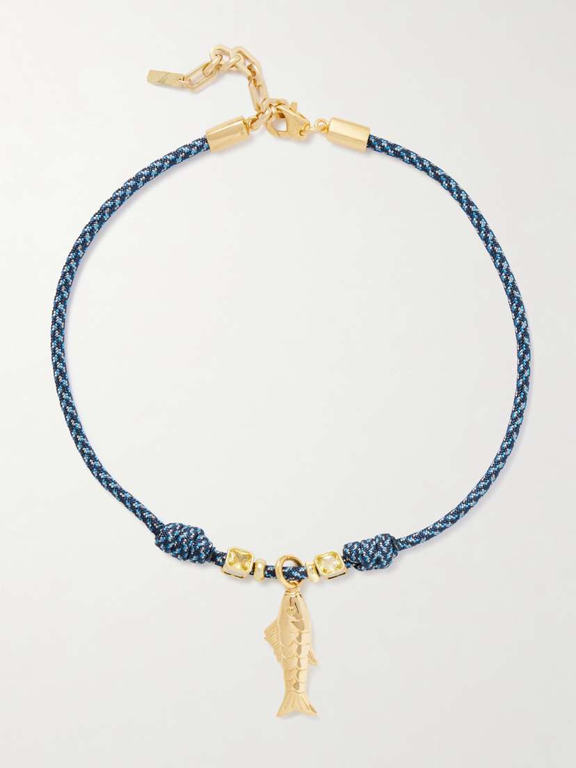 Martha Calvo Largo Gold-plated And Cord Necklace