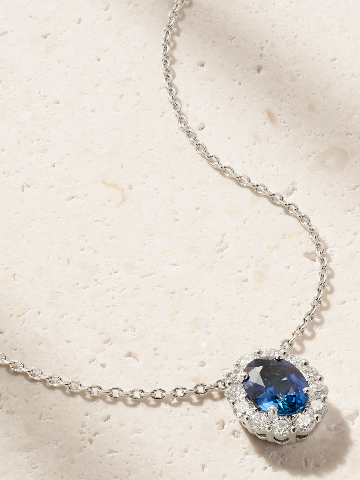 Garrard 1735 Platinum, Sapphire And Diamond Necklace In Gold