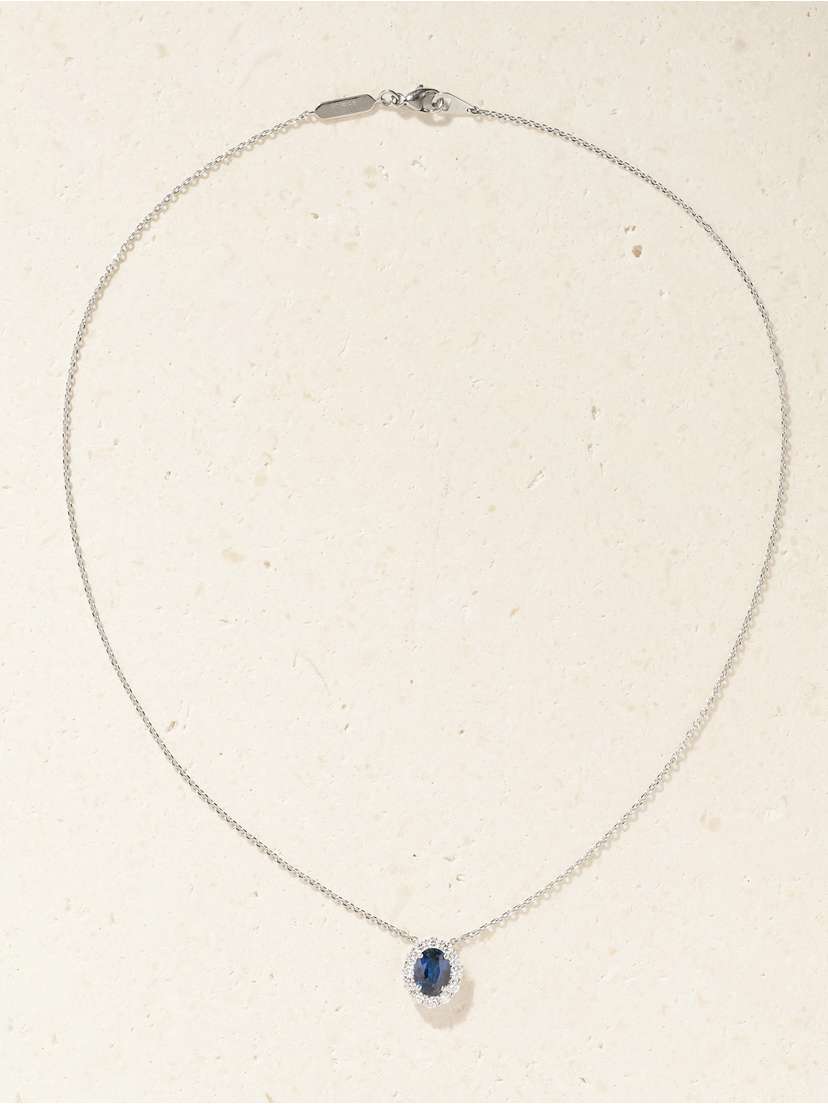 Garrard 1735 Platinum, Sapphire And Diamond Necklace