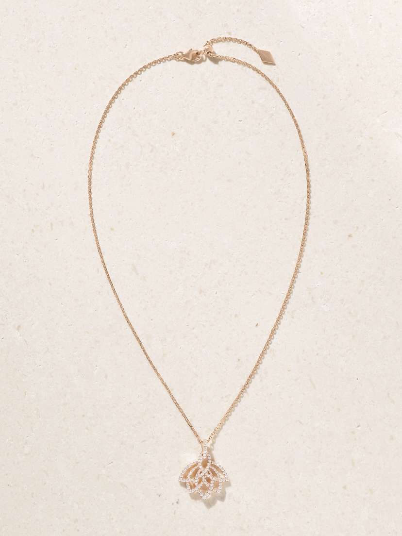 Garrard 18-karat Rose Gold And Diamond Necklace