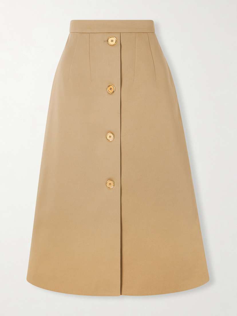 Patou Cotton-twill Midi Skirt