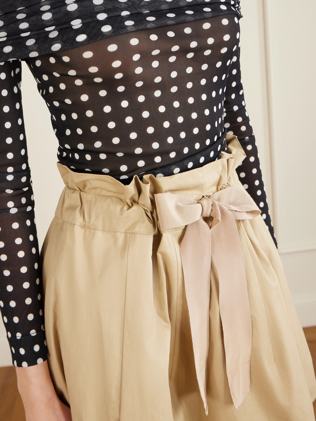 Bloomer Grosgrain-Trimmed Cotton Mini