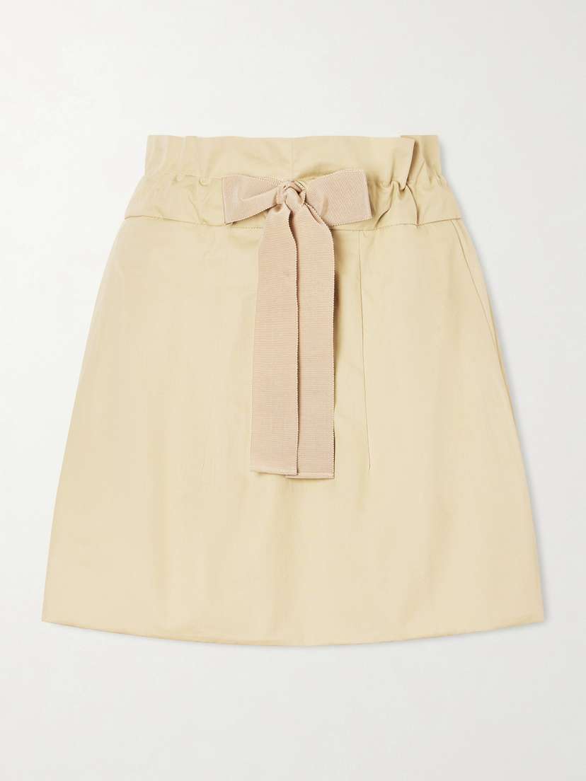 Patou Bloomer Grosgrain-trimmed Cotton Mini Skirt