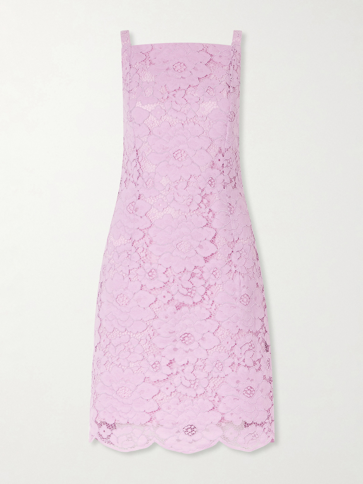 Patou Floral-embroidered Cotton-blend Guipure Lace Midi Dress In Pink