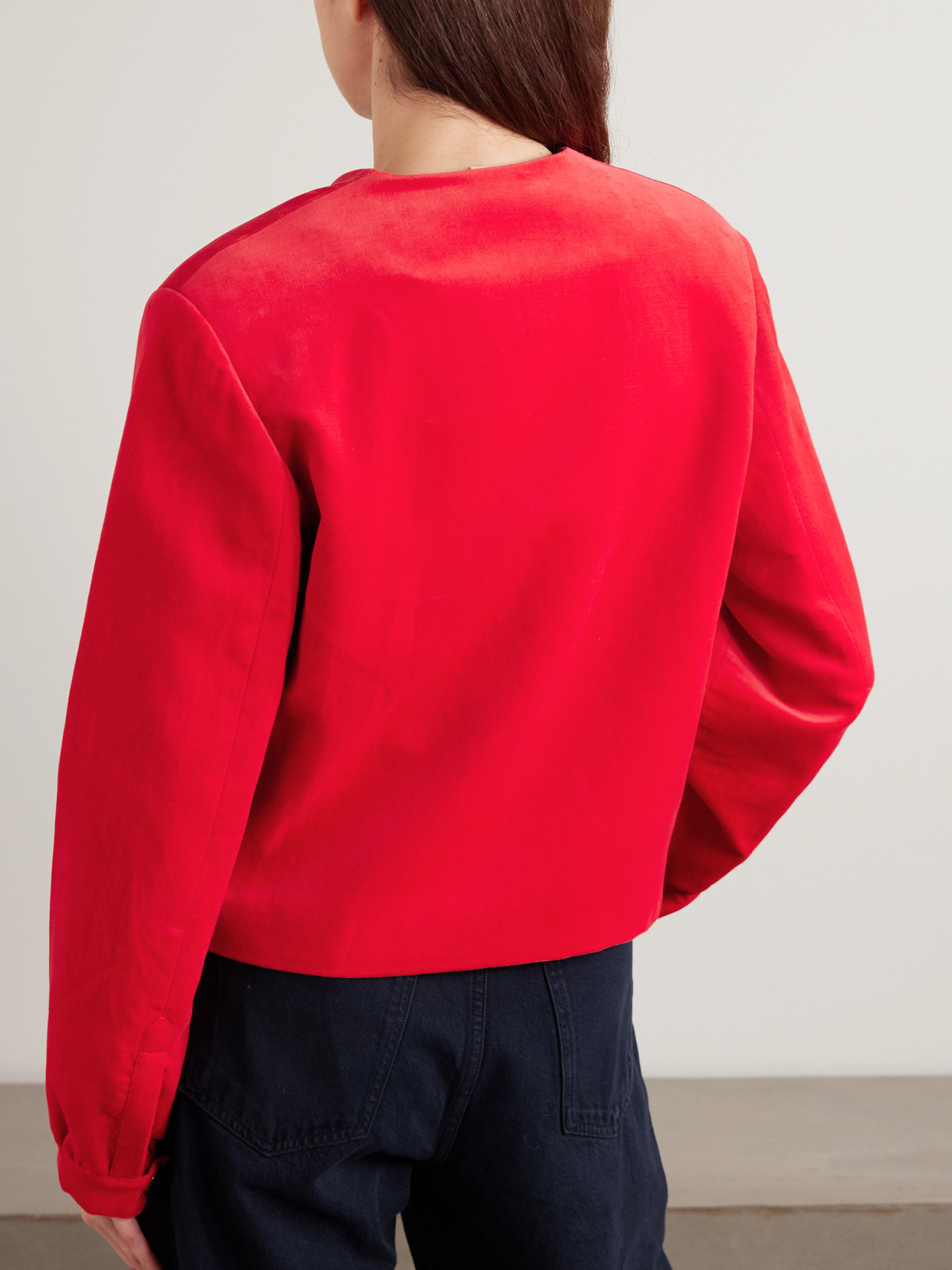 Blazé Milano - Riviera Cotton And Linen-Blend Velvet Jacket