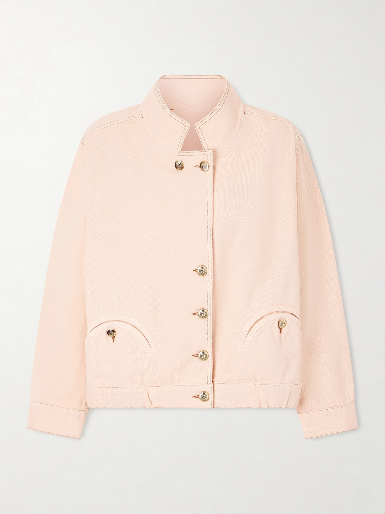 Blazé Milano Cleo Denim Jacket In Pink