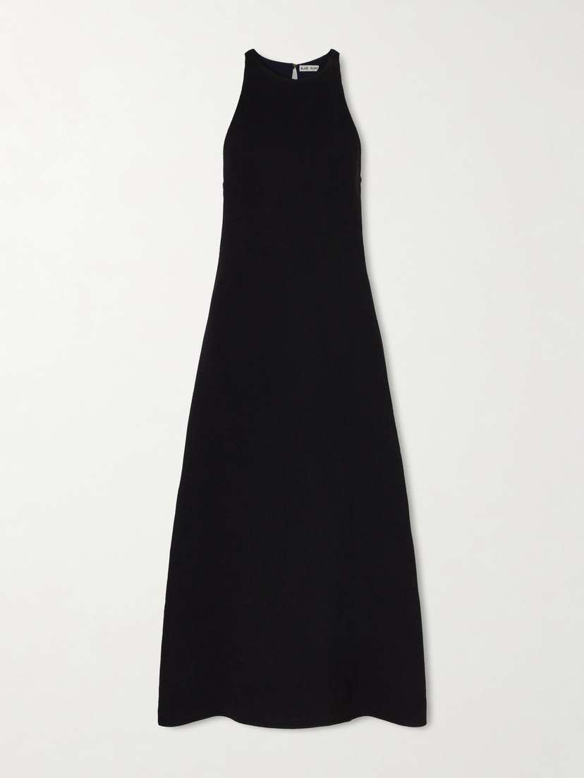 Blazé Milano Skyros Pleated Crepe Midi Dress