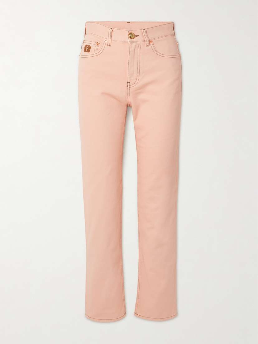 Blazé Milano Clapotis Paso Cropped High-rise Straight-leg Jeans