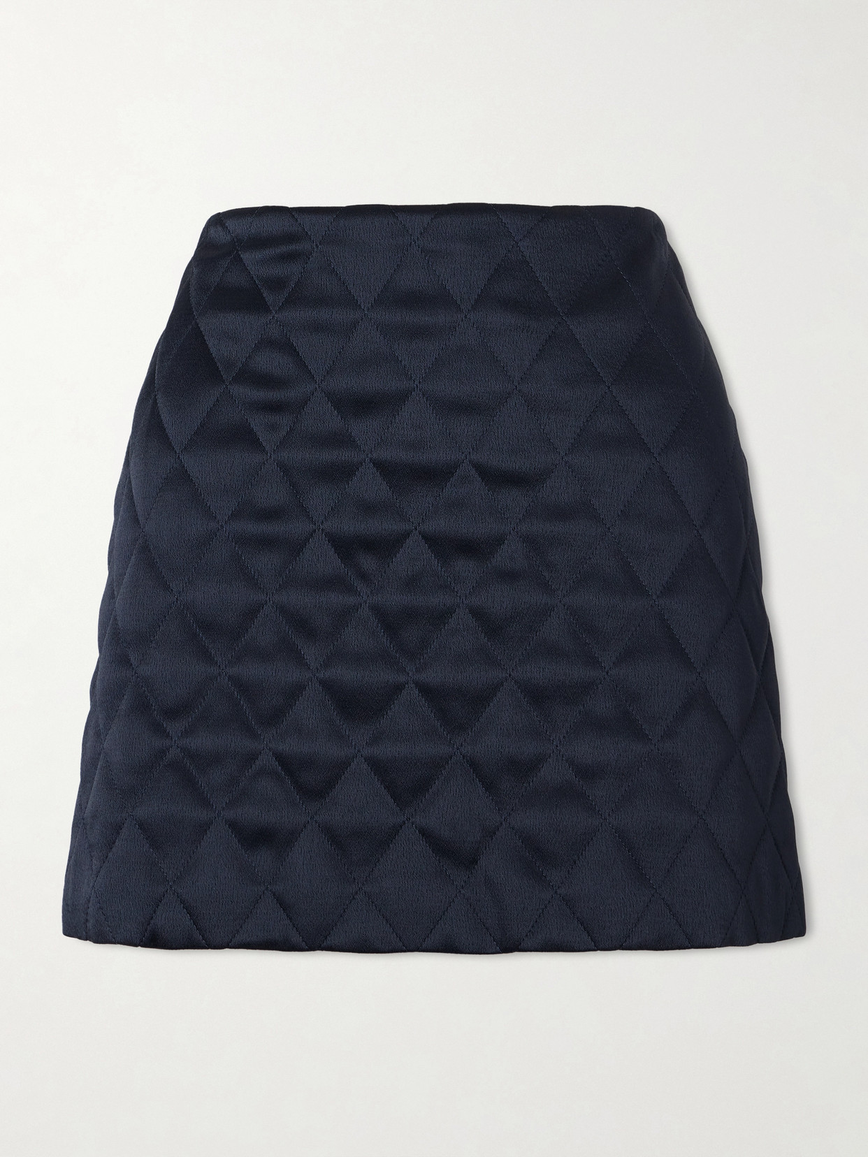 Blazé Milano Novalis Coci Quilted Satin-crepe Mini Skirt In Blue