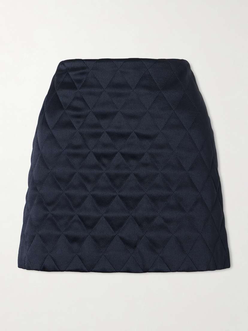 Blazé Milano Novalis Coci Quilted Satin-crepe Mini Skirt