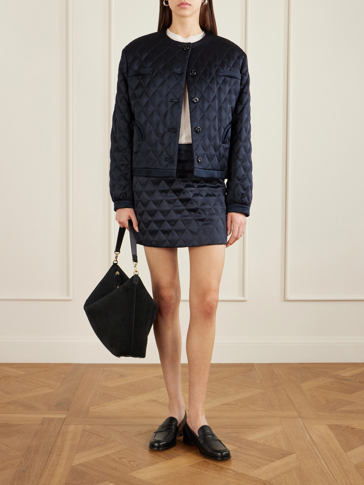 Blazé Milano - Novalis Coci Quilted Satin-Crepe Mini