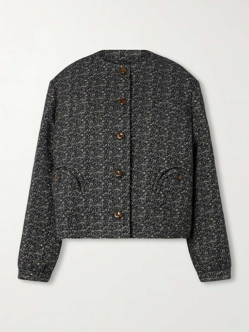 Blazé Milano Antalya Gliss Cropped Cotton-blend Tweed Jacket