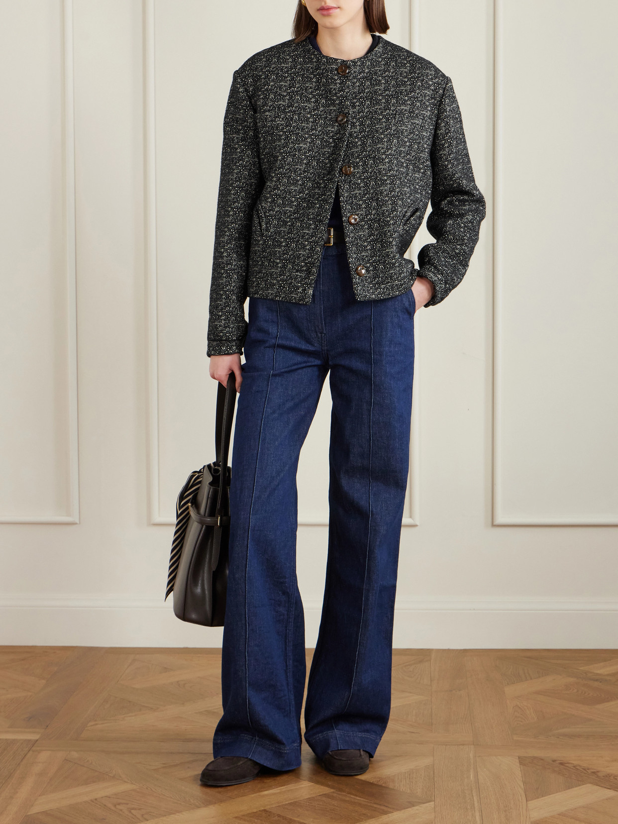 Blazé Milano - Antalya Gliss Cropped Cotton-Blend Tweed Jacket