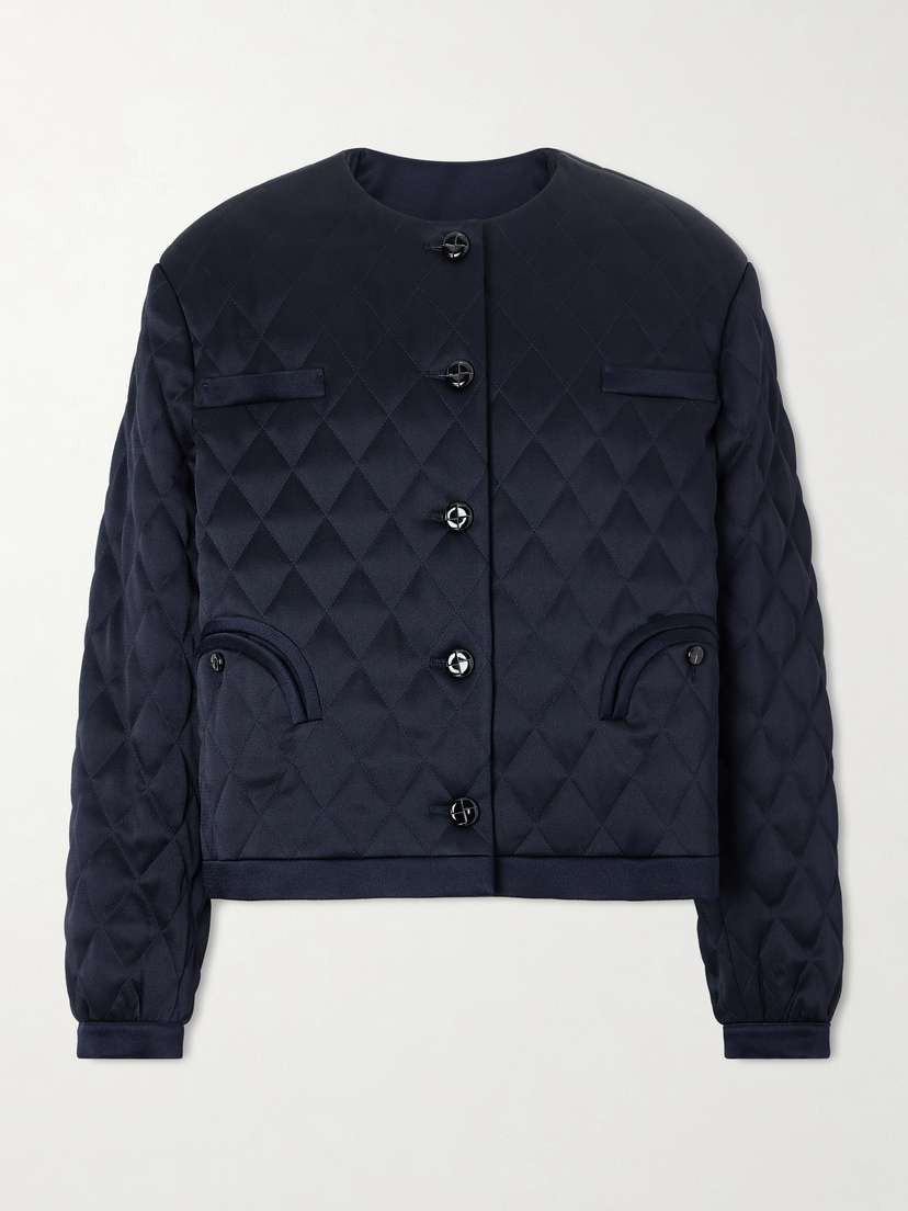 Blazé Milano Gliss Cropped Quilted Satin Jacket