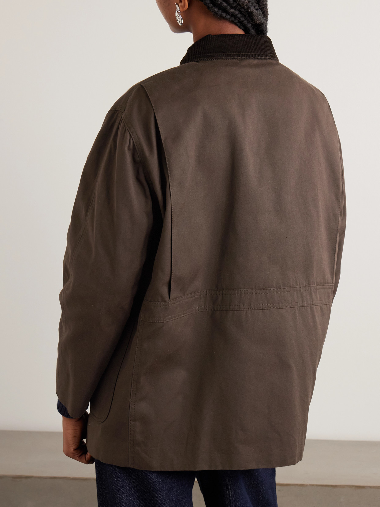 Blazé Milano - Clelia Corduroy-Trimmed Cotton-Gabardine Jacket
