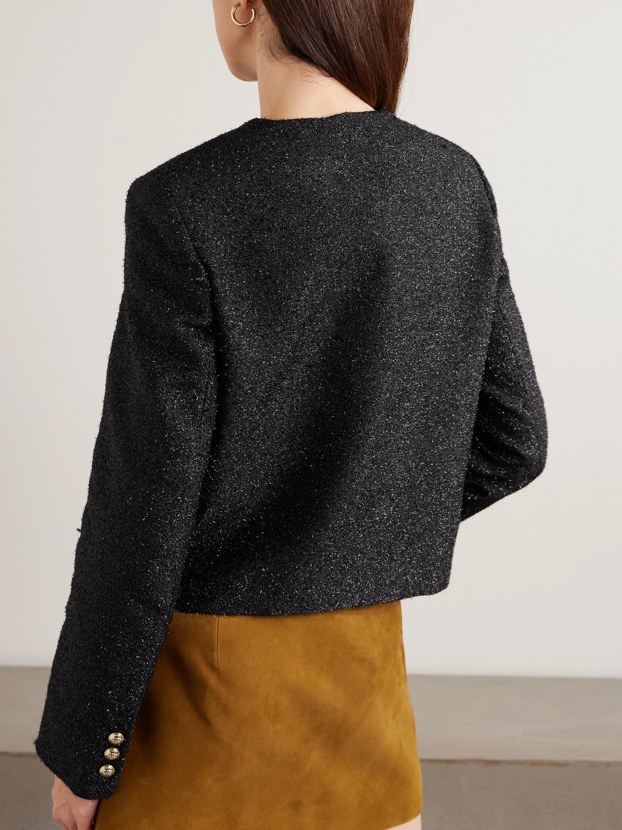 Blazé Milano - Shamo Embellished Metallic Woven Jacket