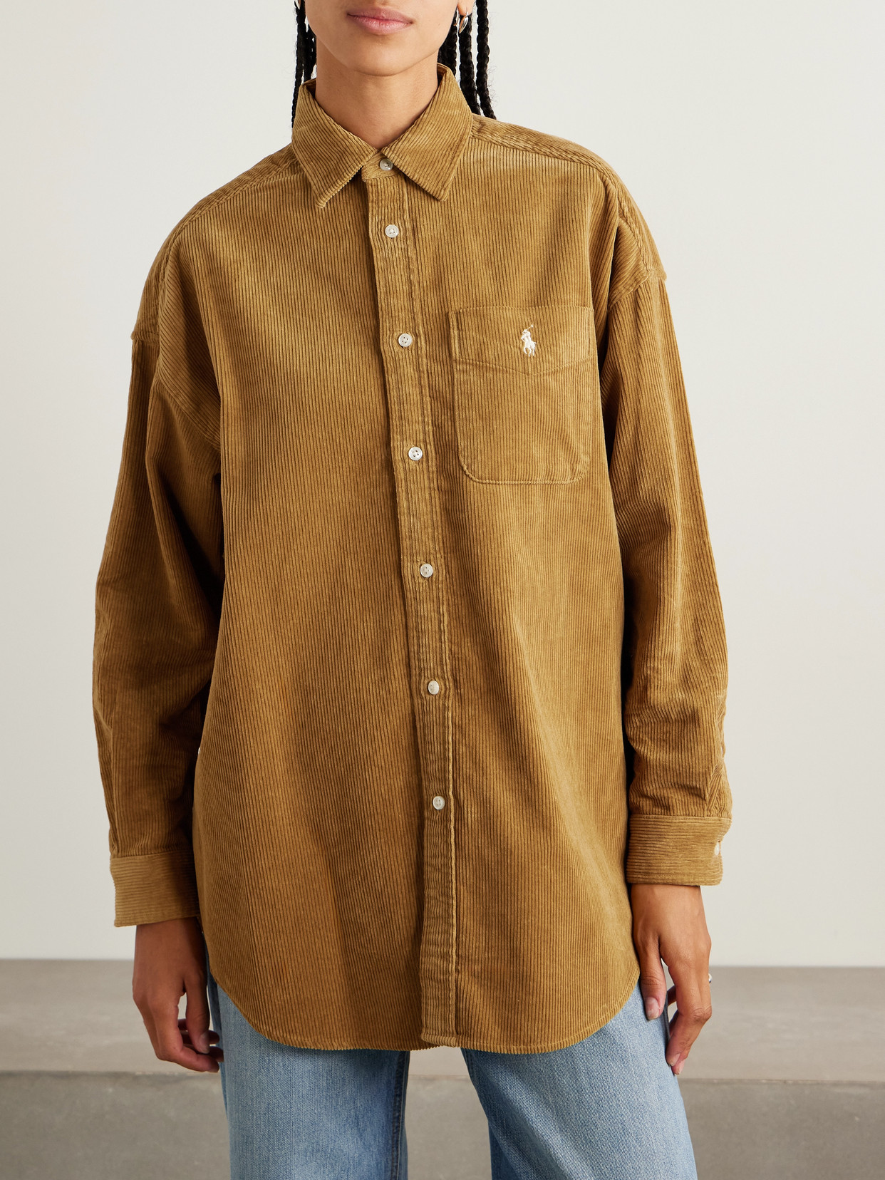 Polo Ralph Lauren - Embroidered Cotton-Corduroy Shirt