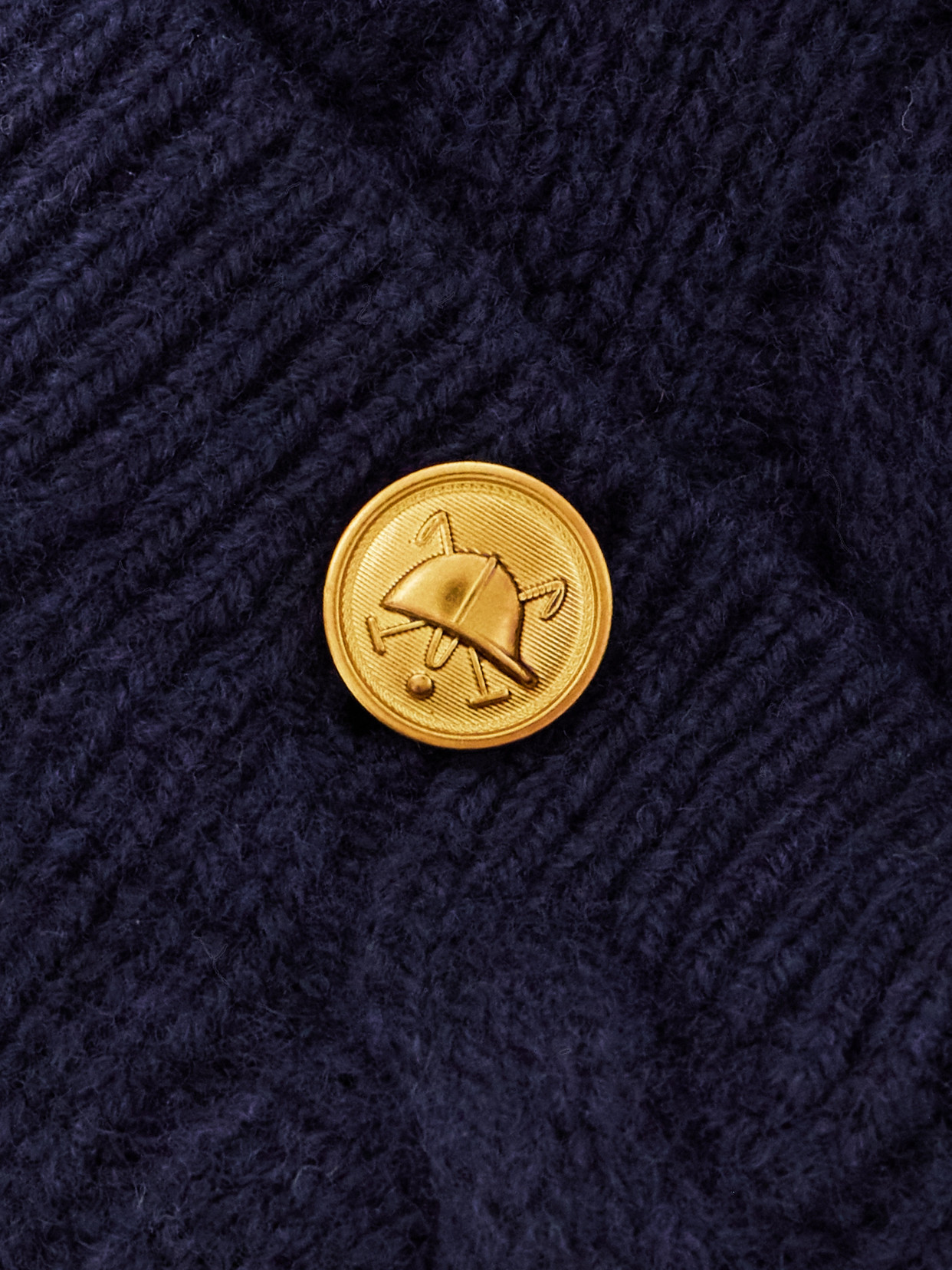 Polo Ralph Lauren Cable-knit Wool And Cashmere-blend Cardigan In Blue
