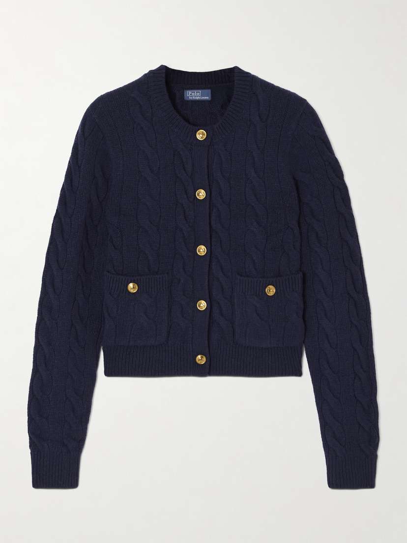 Polo Ralph Lauren Cable-knit Wool And Cashmere-blend Cardigan
